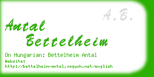 antal bettelheim business card